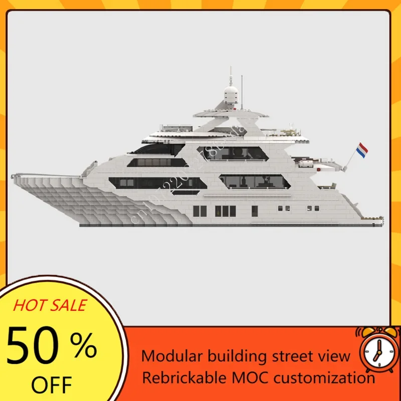 4657PCS Custom MOC Super Yacht - Model Kit Yacht review and price